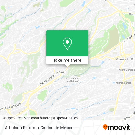 Arbolada Reforma map