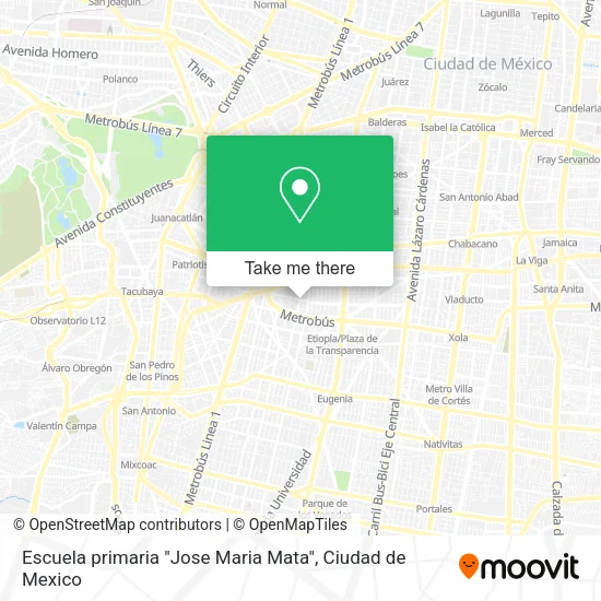 Escuela primaria "Jose Maria Mata" map