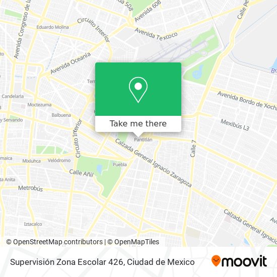Supervisión Zona Escolar 426 map