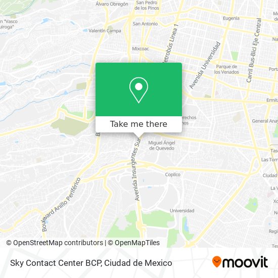 Mapa de Sky Contact Center BCP