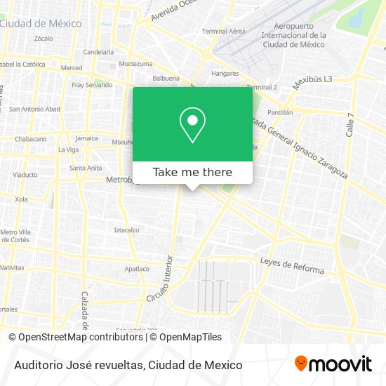 Mapa de Auditorio José revueltas