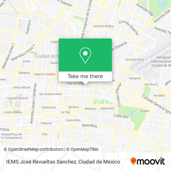 IEMS José Revueltas Sanchez map