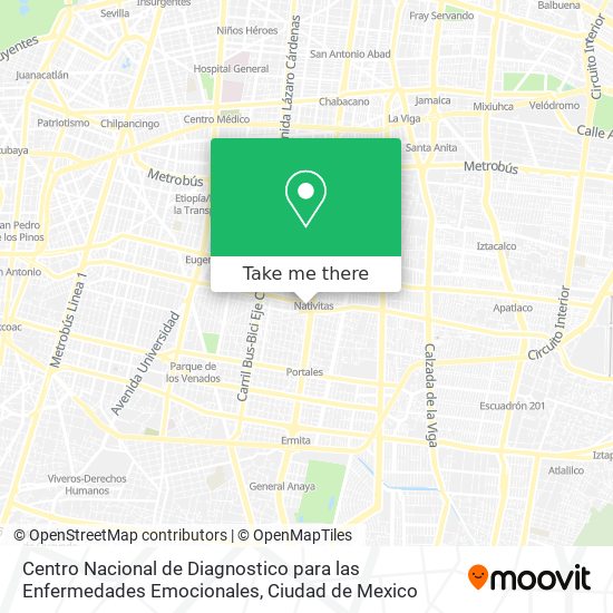 Centro Nacional de Diagnostico para las Enfermedades Emocionales map