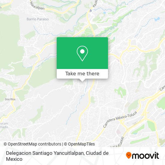 Mapa de Delegacion Santiago Yancuitlalpan