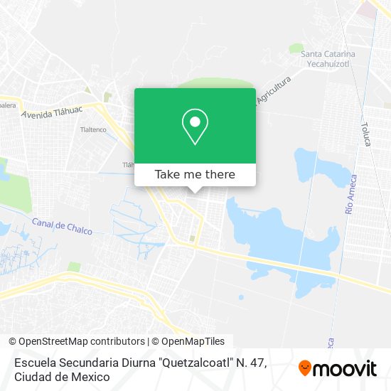 Mapa de Escuela Secundaria Diurna "Quetzalcoatl" N. 47