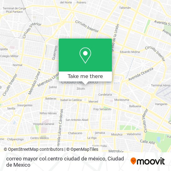 correo mayor col.centro ciudad de méxico map