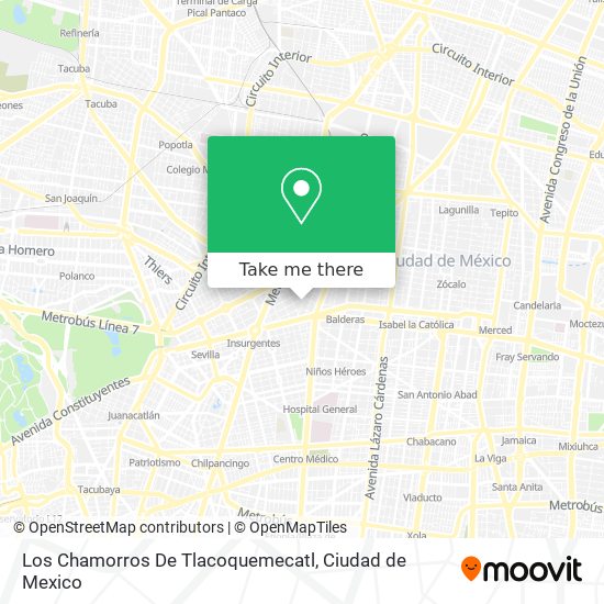 Los Chamorros De Tlacoquemecatl map