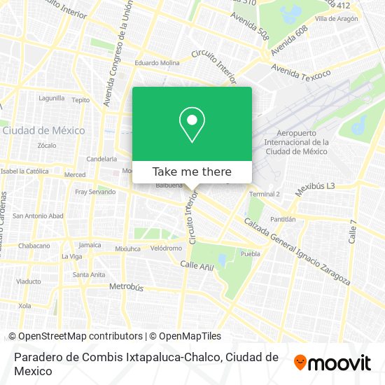 Paradero de Combis Ixtapaluca-Chalco map