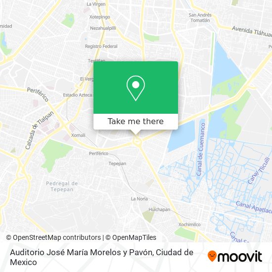 Mapa de Auditorio José María Morelos y Pavón