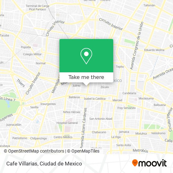 Cafe Villarias map