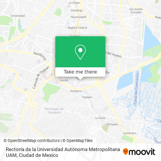 Rectoría de la Universidad Autónoma Metropolitana UAM map