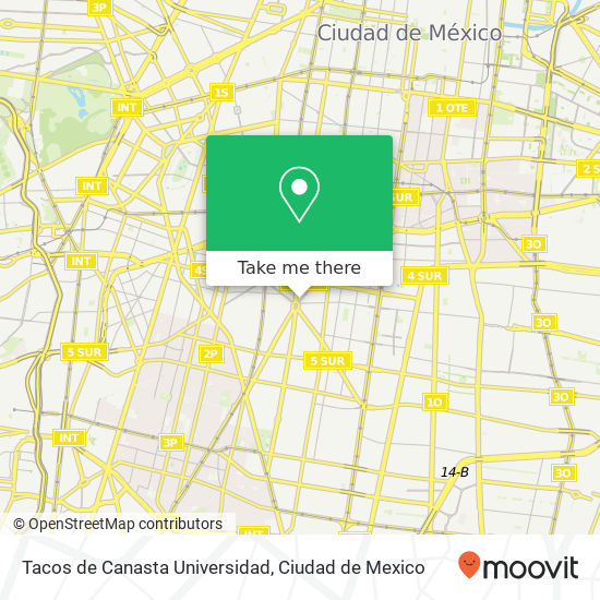 Tacos de Canasta Universidad map