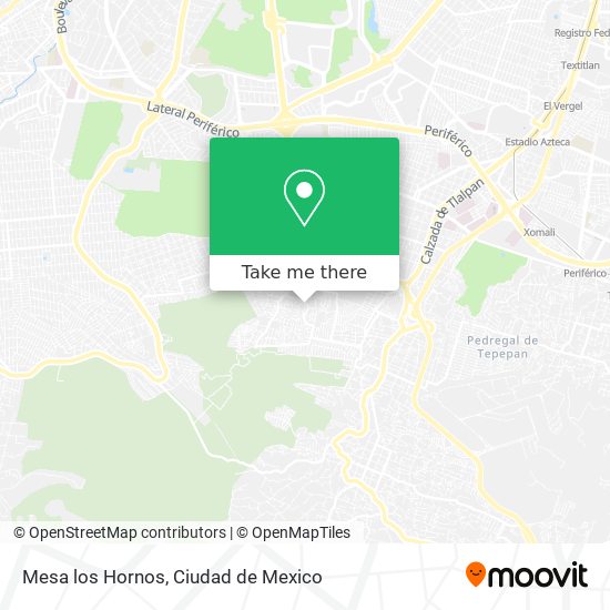 Mapa de Mesa los Hornos