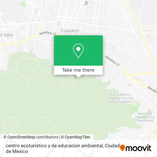 Mapa de centro ecoturistico y de educacion ambiental