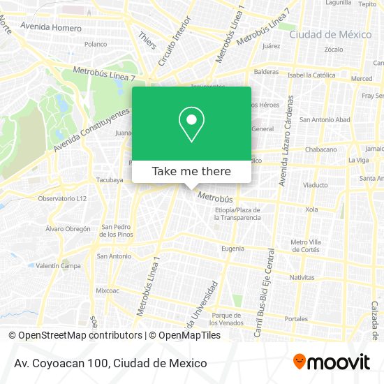 Mapa de Av. Coyoacan 100