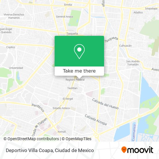 Deportivo Villa Coapa map
