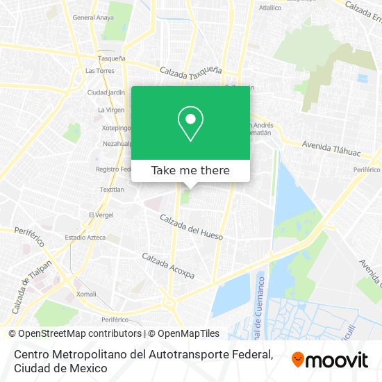 Centro Metropolitano del Autotransporte Federal map