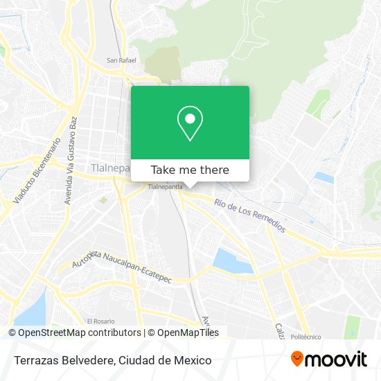 Terrazas Belvedere map