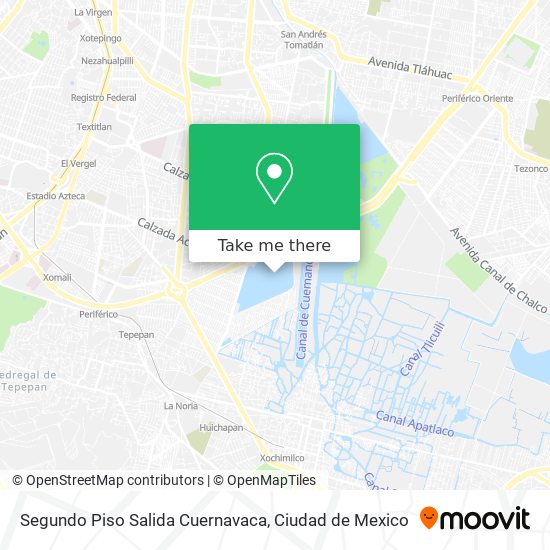 Mapa de Segundo Piso Salida Cuernavaca