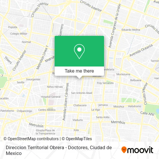 Direccion Territorial Obrera - Doctores map