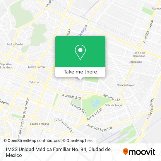 Mapa de IMSS Unidad Médica Familiar No. 94
