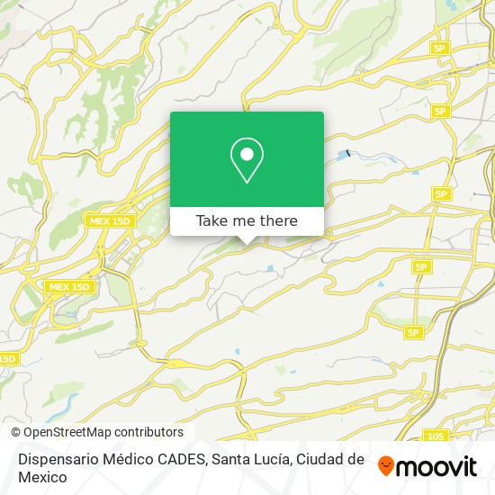 Mapa de Dispensario Médico CADES, Santa Lucía