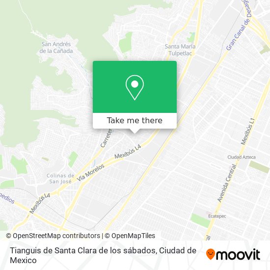 Tianguis de Santa Clara de los sábados map