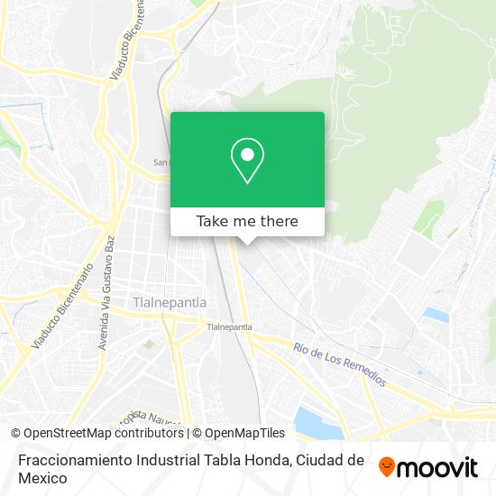 Fraccionamiento Industrial Tabla Honda map