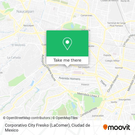 Mapa de Corporativo City Fresko (LaComer)