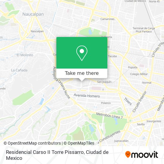 Residencial Carso II Torre Pissarro map