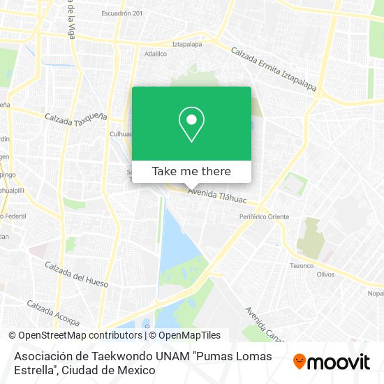 Asociación de Taekwondo UNAM "Pumas Lomas Estrella" map