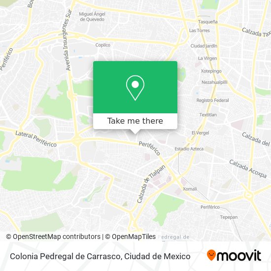 Colonia Pedregal de Carrasco map