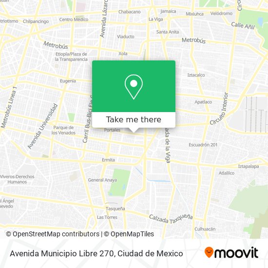 Avenida Municipio Libre 270 map