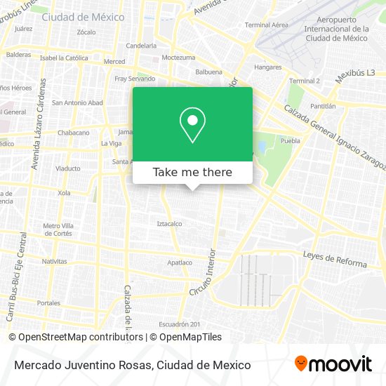 Mercado Juventino Rosas map