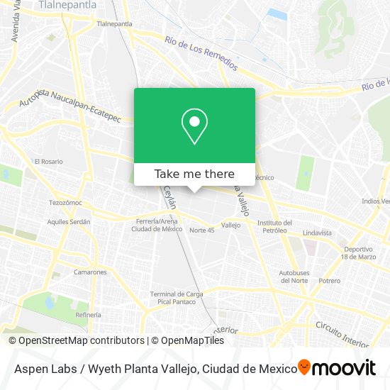 Aspen Labs / Wyeth Planta Vallejo map