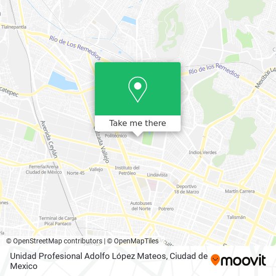 Unidad Profesional Adolfo López Mateos map