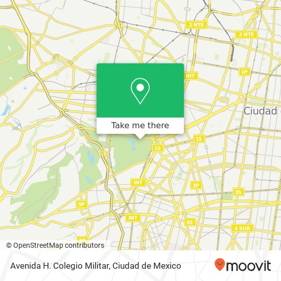 Mapa de Avenida H. Colegio Militar