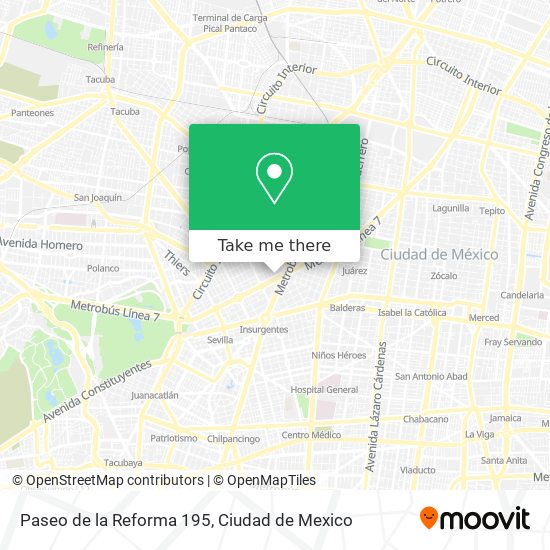 Paseo de la Reforma 195 map