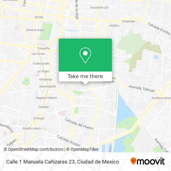 Mapa de Calle 1 Manuela Cañizares 23