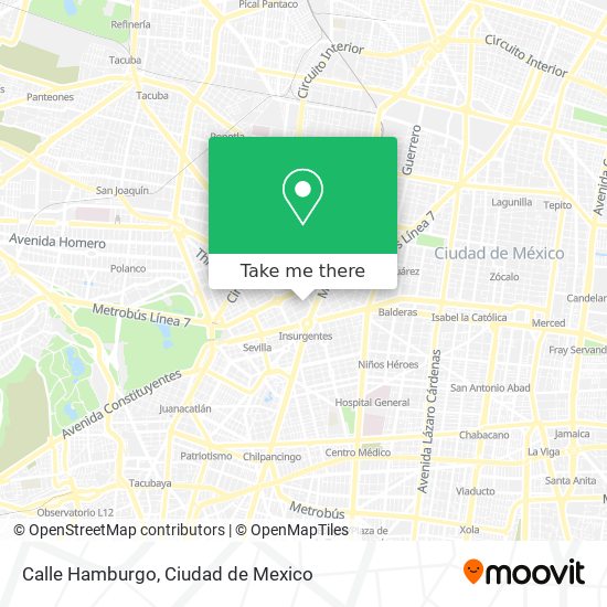 Mapa de Calle Hamburgo
