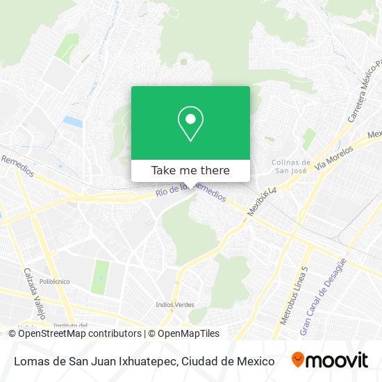Mapa de Lomas de San Juan Ixhuatepec