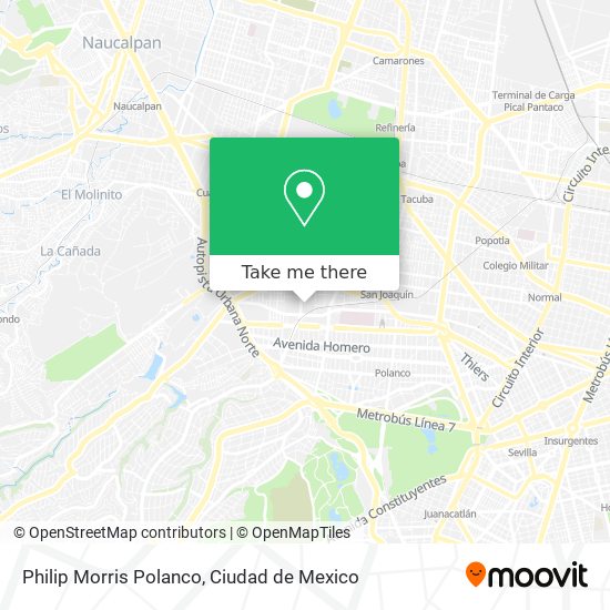Mapa de Philip Morris Polanco