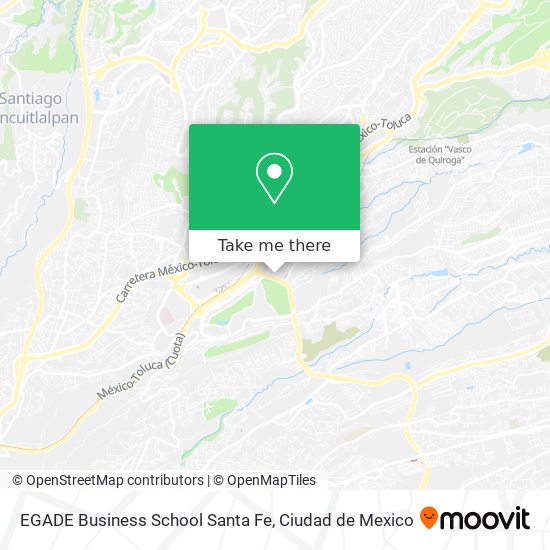 Mapa de EGADE Business School Santa Fe
