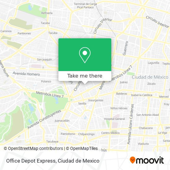 How to get to Office Depot Express in Azcapotzalco by Bus or Metro?