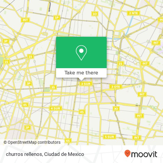 churros rellenos map