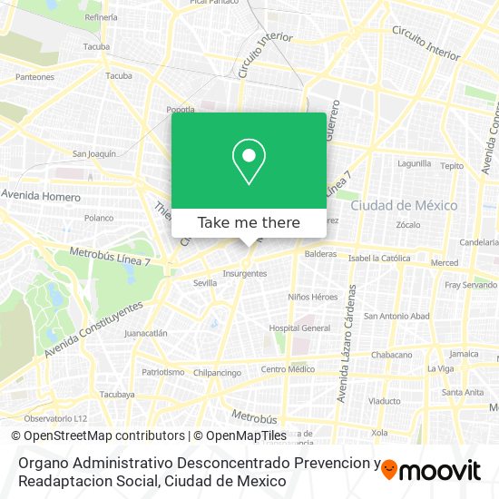Organo Administrativo Desconcentrado Prevencion y Readaptacion Social map
