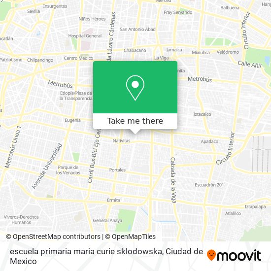 escuela primaria maria curie sklodowska map