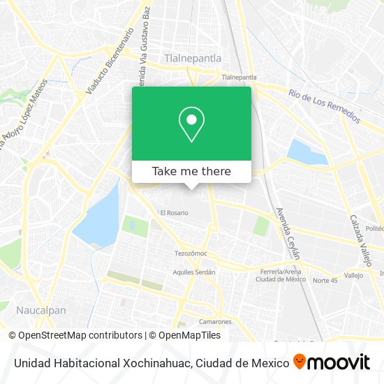 Unidad Habitacional Xochinahuac map