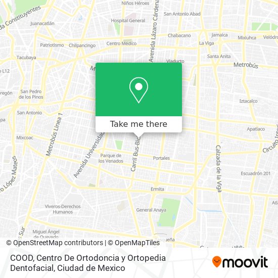 Mapa de COOD, Centro De Ortodoncia y Ortopedia Dentofacial
