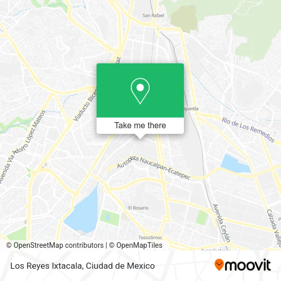 Los Reyes Ixtacala map